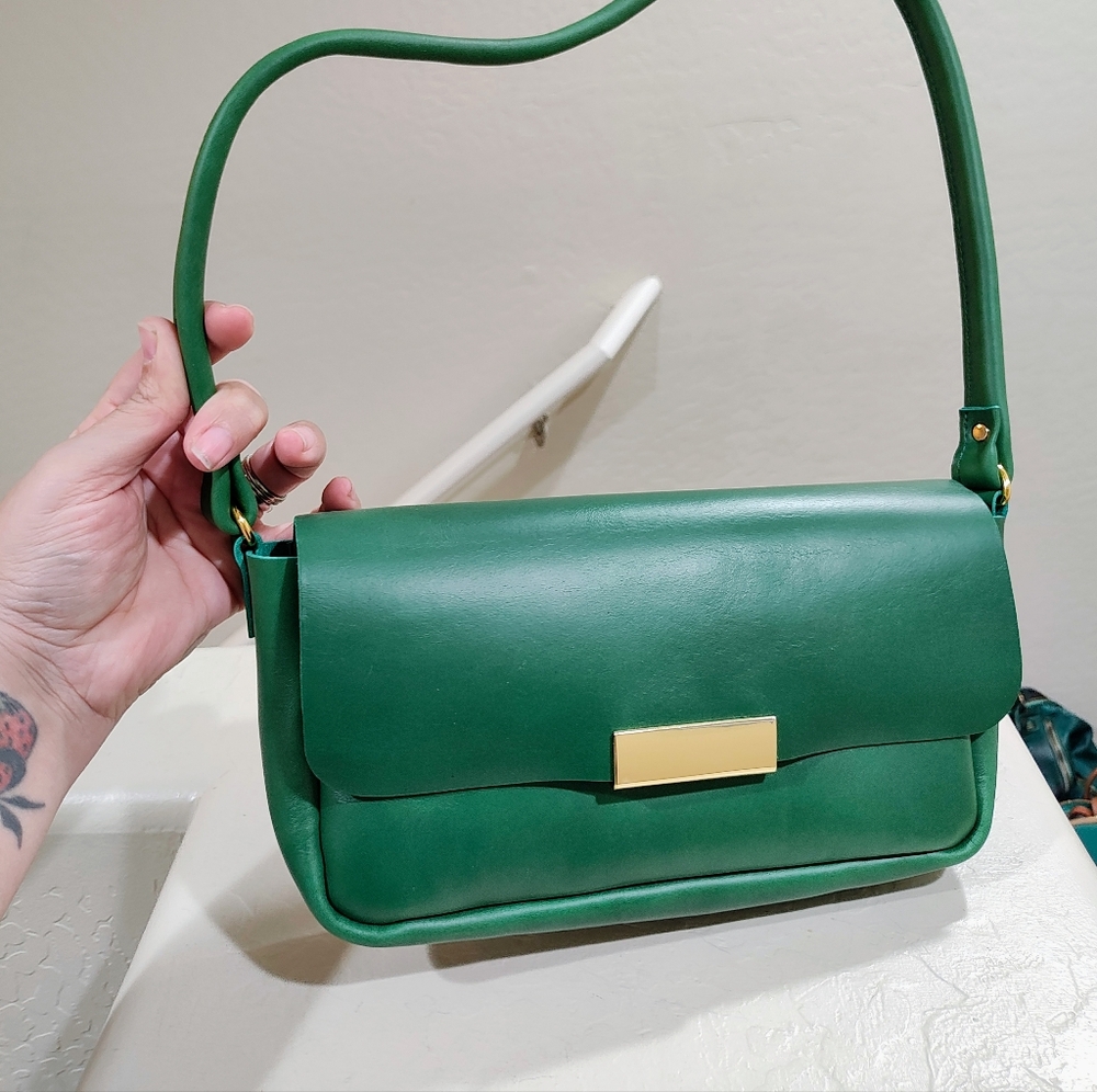 Dream Creeks Emerald Green Horween shoulder bag